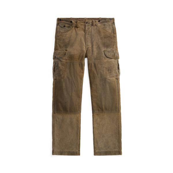 Canvas-Trim Corduroy Cargo Pant