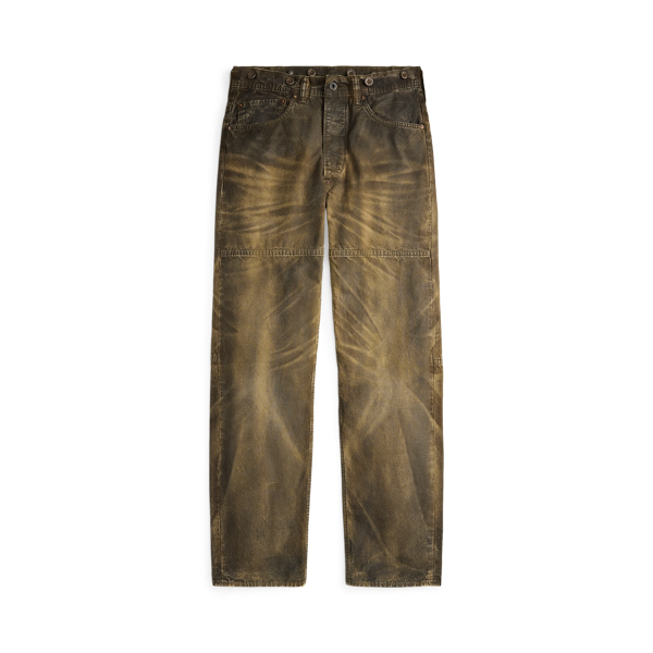 Straight Fit Distressed Work Trousers