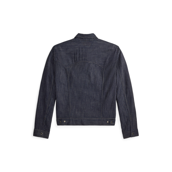 Chaqueta de jacquard con rayas en &iacute;ndigo