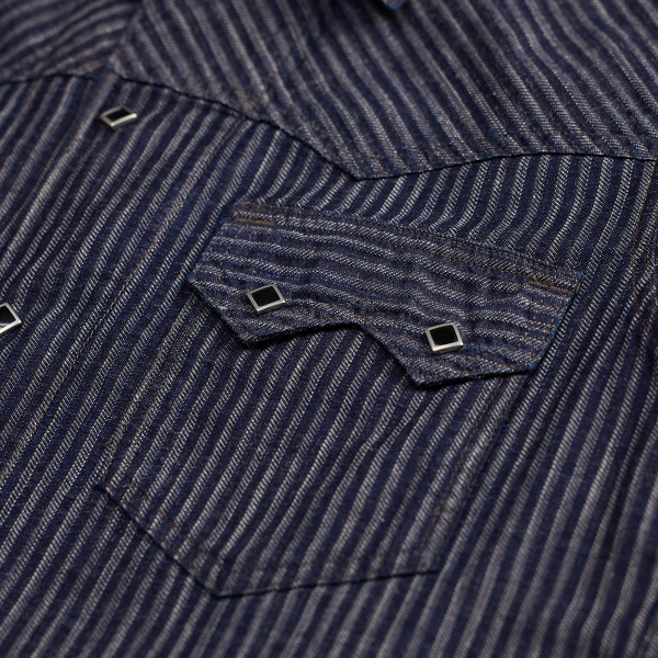 Chaqueta de jacquard con rayas en &iacute;ndigo