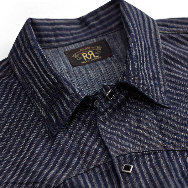 Chaqueta de jacquard con rayas en &iacute;ndigo