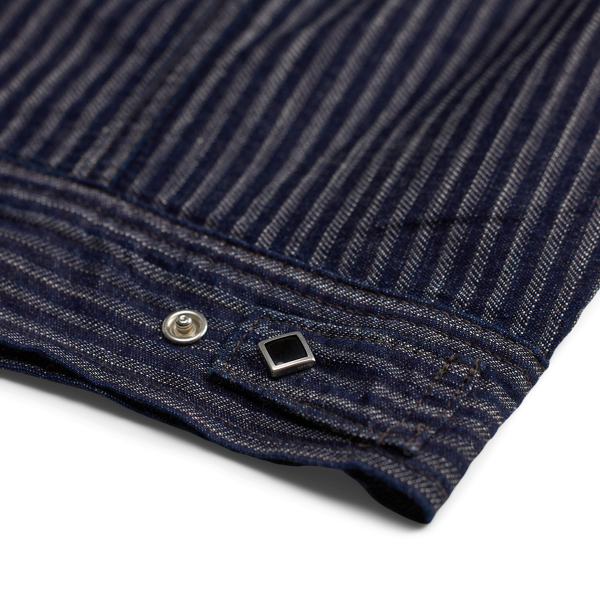 Chaqueta de jacquard con rayas en &iacute;ndigo