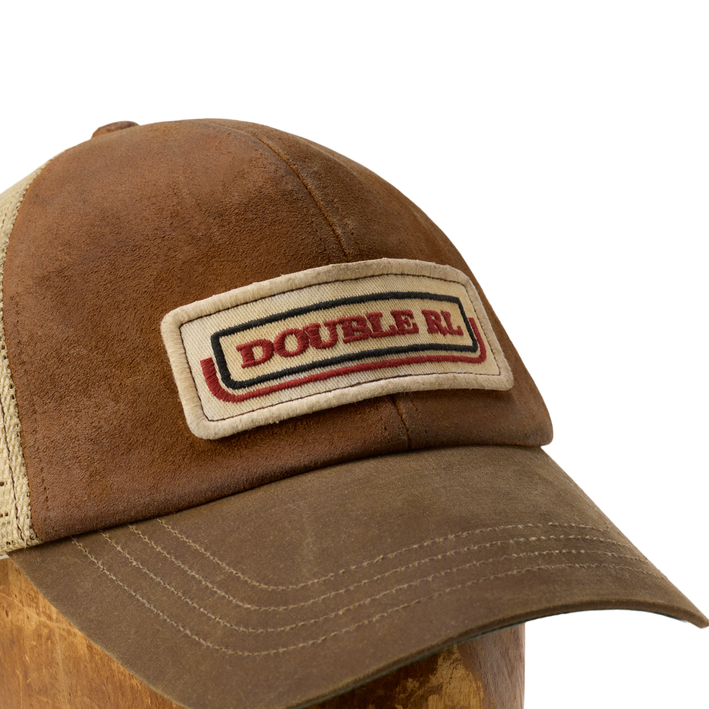 Мужская кепка Ralph Lauren Logo-Patch Suede Trucker, цвет: Dark Beech — фото 2