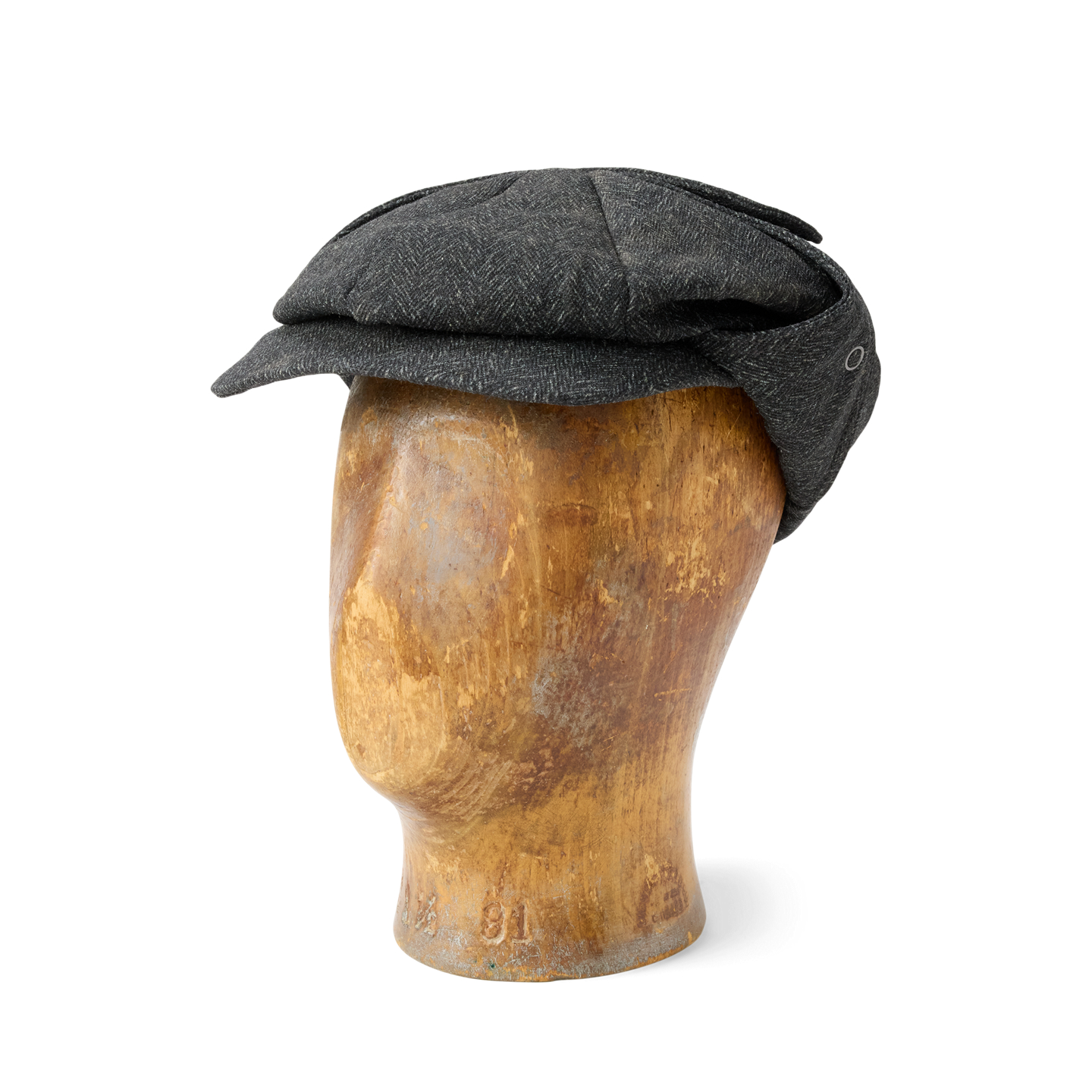 Мужская кепка Ralph Lauren Wool-Cotton Herringbone Earflap, цвет: Чёрный / Кремовый — фото 3