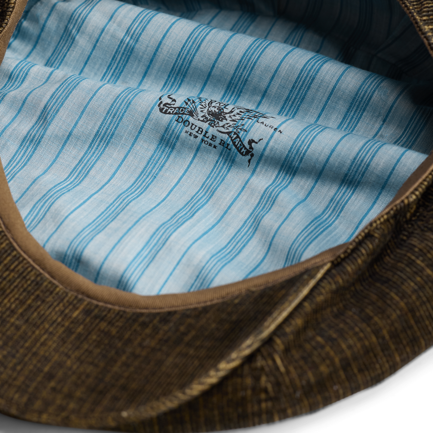 Мужская кепка Ralph Lauren Corduroy Newsboy, цвет: Коричневый разноцветный — фото 2