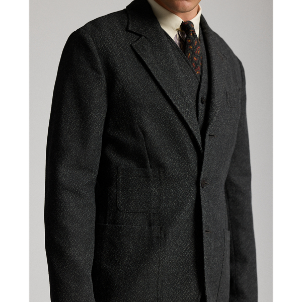 Unconstructed Herringbone Sport Coat