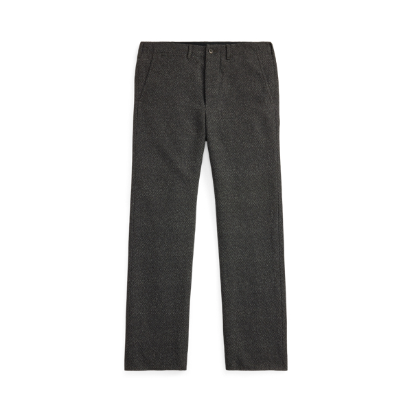 Slim Fit Wool-Cotton Herringbone Pant