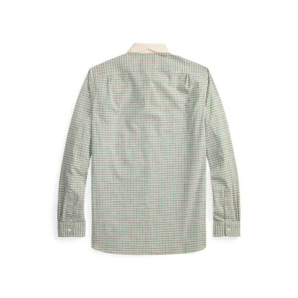 Turquoise Slim Fit Checked Dobby Shirt RRL 6