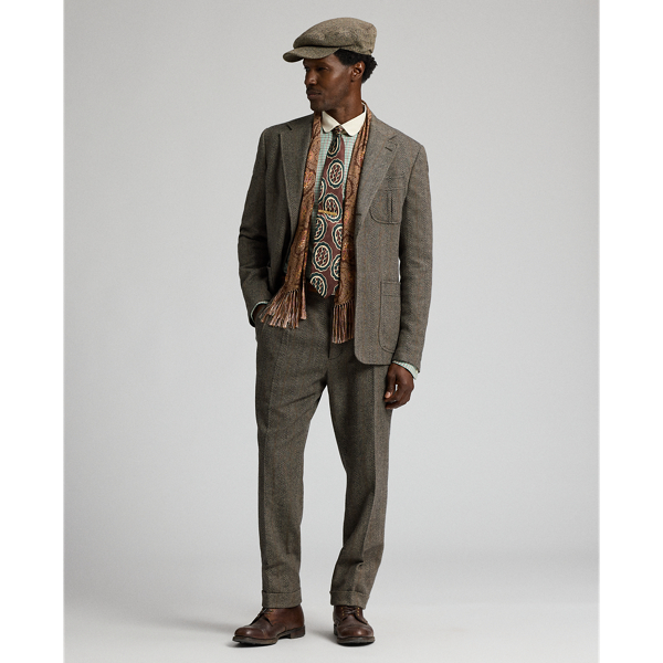 Turquoise Slim Fit Checked Dobby Shirt RRL 3