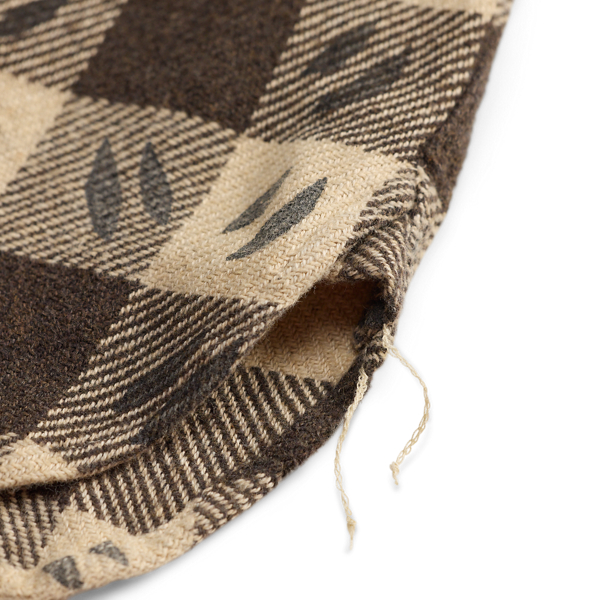 Leaf-Print Checked Twill Workshirt