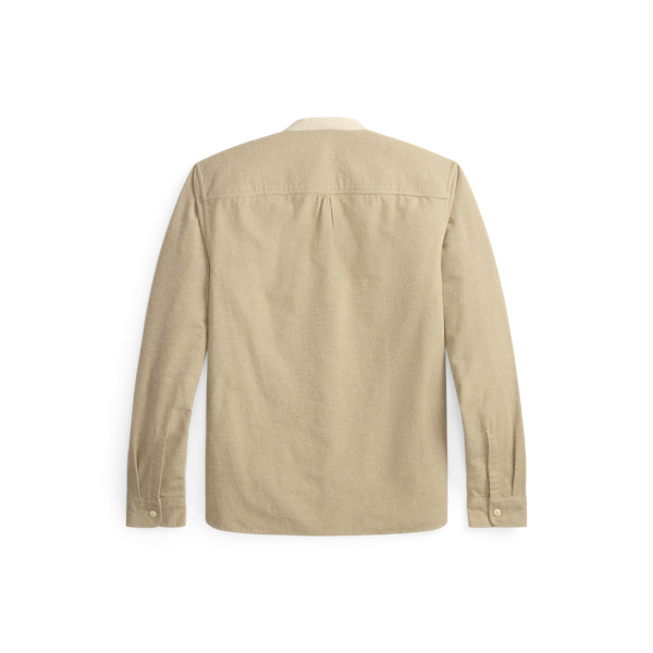 M&eacute;lange Band-Collar Workshirt