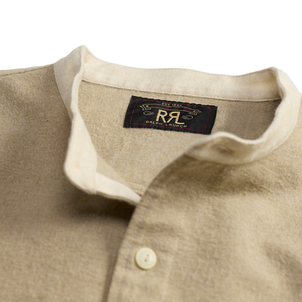 M&eacute;lange Band-Collar Workshirt