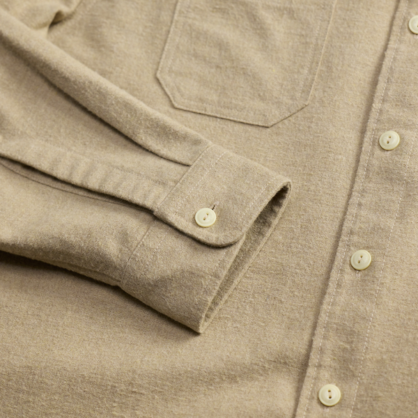 M&eacute;lange Band-Collar Workshirt