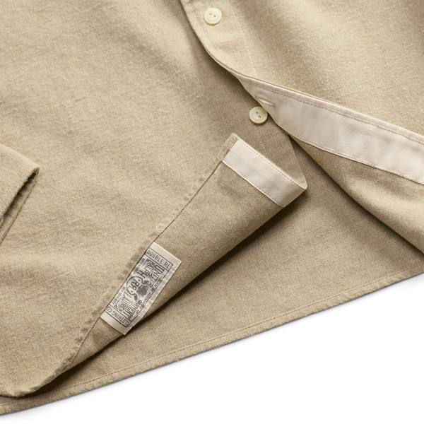 M&eacute;lange Band-Collar Workshirt