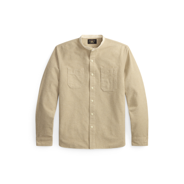 M&eacute;lange Band-Collar Workshirt