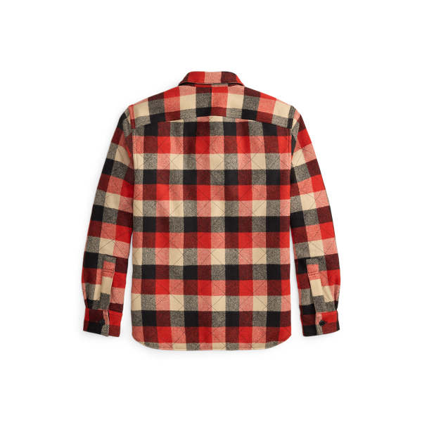 Quilted Plaid Wool Overshirt