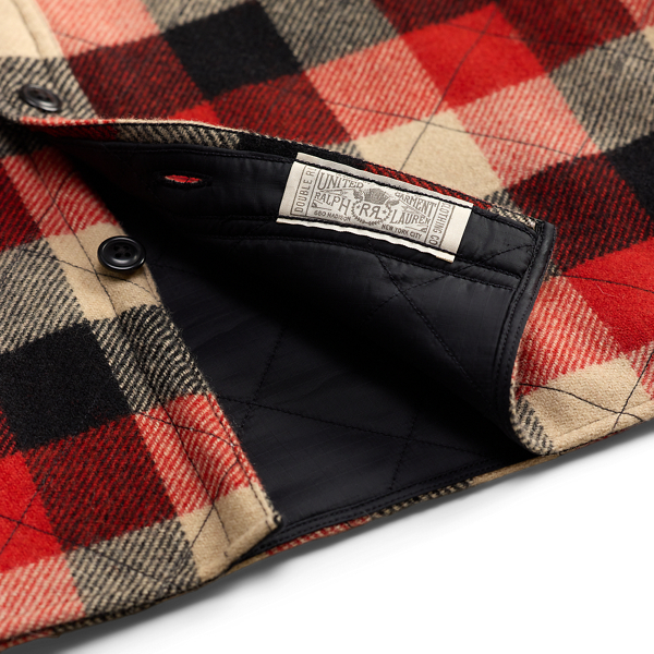 Quilted Plaid Wool Overshirt