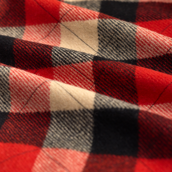 Quilted Plaid Wool Overshirt