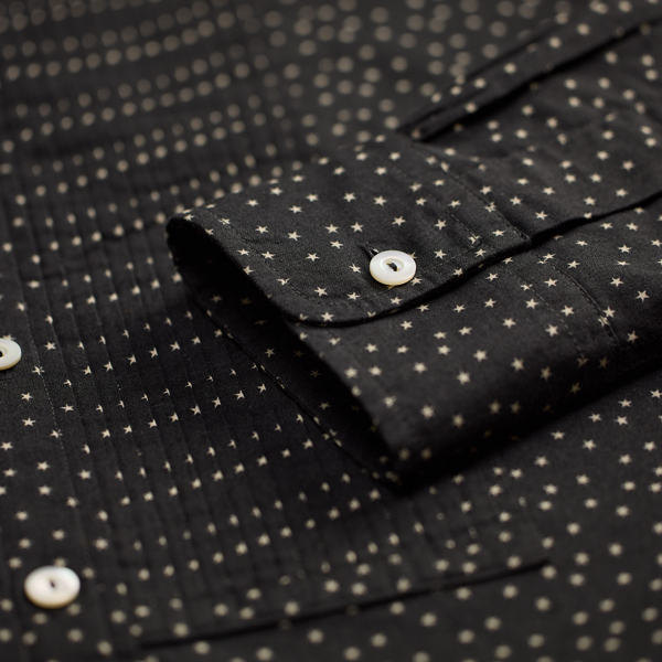 Slim Fit Star-Print Tuxedo Shirt