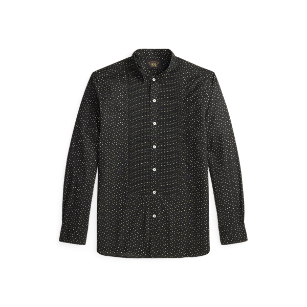 Slim Fit Star-Print Tuxedo Shirt