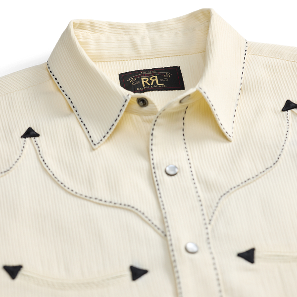 Slim Fit Bedford Cord Western Shirt