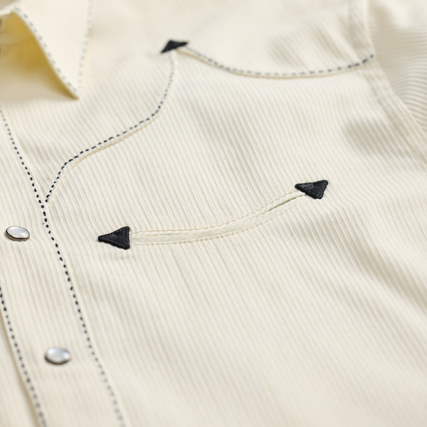 Slim Fit Bedford Cord Western Shirt