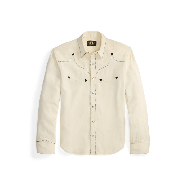 Slim Fit Bedford Cord Western Shirt