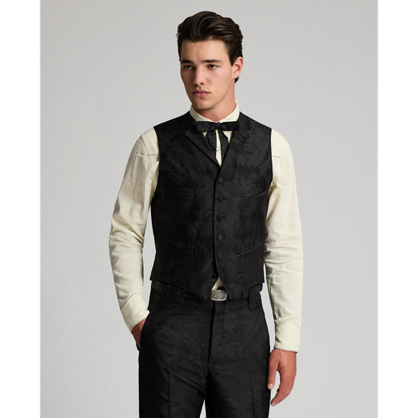 Silk-Blend Western Tuxedo Waistcoat