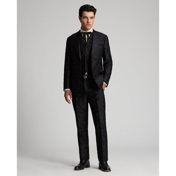 Silk-Blend Western Tuxedo Waistcoat
