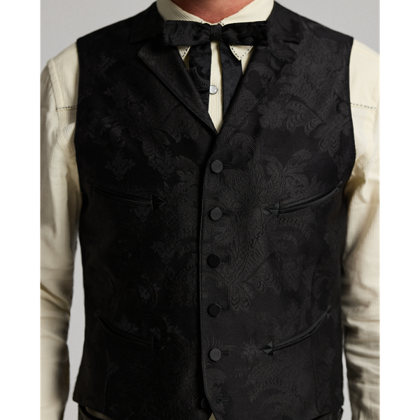 Silk-Blend Western Tuxedo Waistcoat