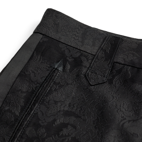 Pantalon de smoking slim western en soie