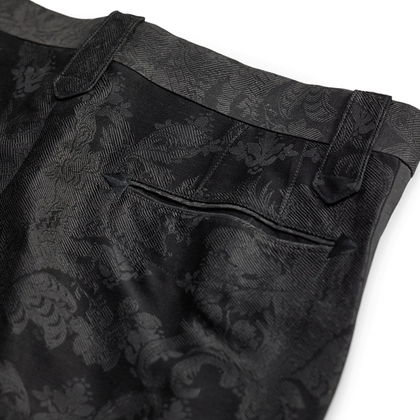 Pantalon de smoking slim western en soie