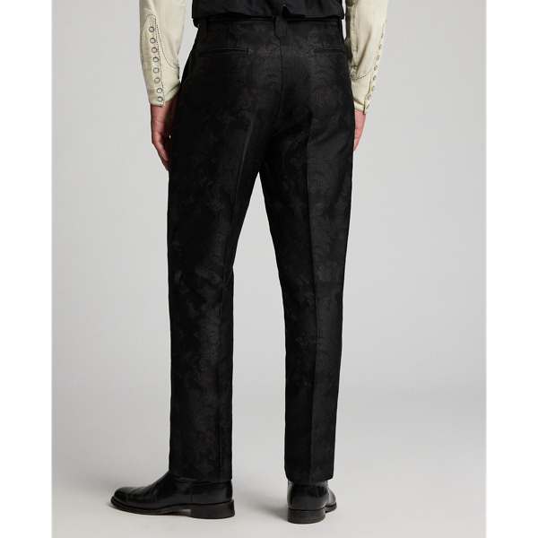 Pantalon de smoking slim western en soie
