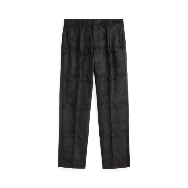 Pantalon de smoking slim western en soie