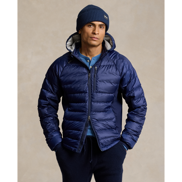 Stretch-Paneled Down Jacket