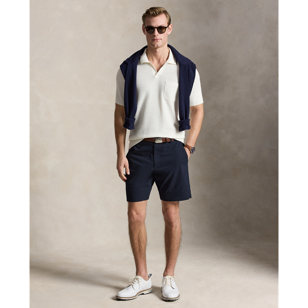 Performance-Pullover aus Piqu&eacute; RLX in Wei&szlig;e Farbspr./Edles Navy 7