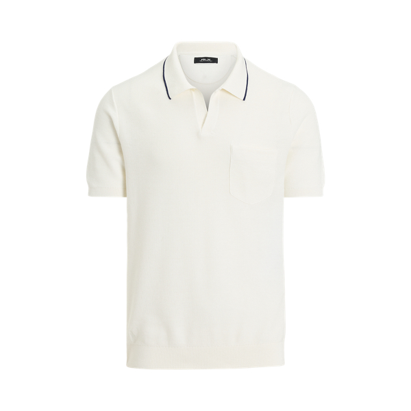 Performance-Pullover aus Piqu&eacute; RLX in Wei&szlig;e Farbspr./Edles Navy 2