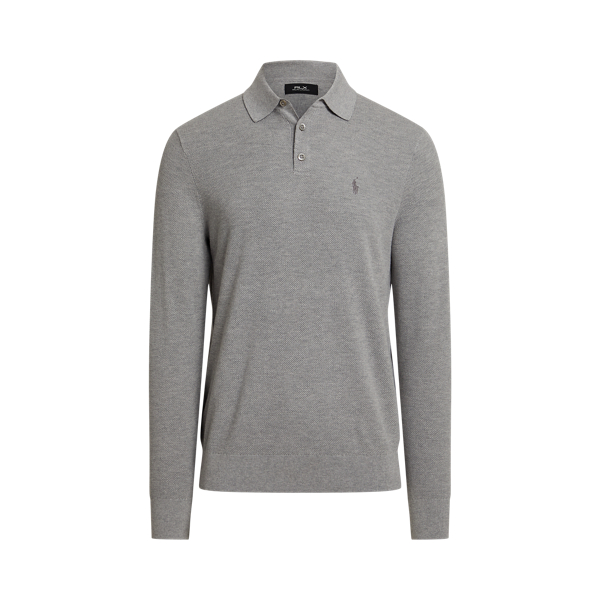 Polo by Ralph Lauren グレー クルーネックセーター メンズM ニット/セーター/クルーネック/ウール/カシミア/コットン/グレー