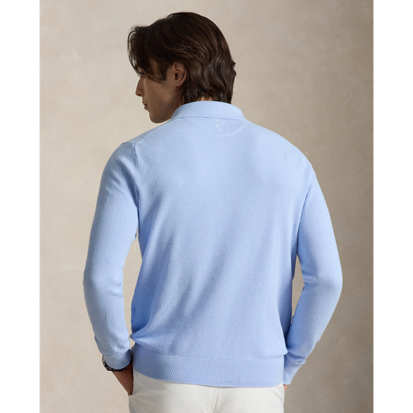 Pull col polo performance RLX en Bleu bureau 5
