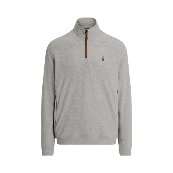 Pull demi-zippé piqué