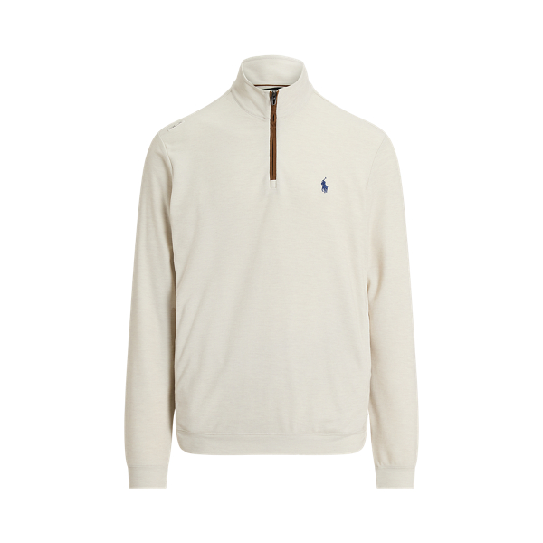 Pull demi-zippé piqué