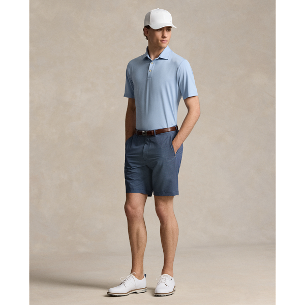 Tailored-Fit Stretch-Shorts mit Druck RLX in Mikro-Golfschläger/Navy 1