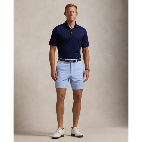 Estate Blue Pindot Textur Leichte Tailored-Fit Shorts RLX 1