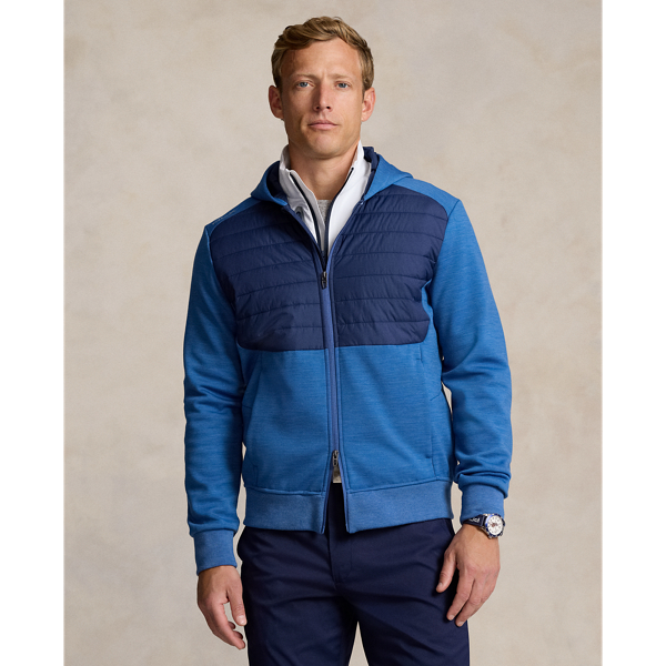 Fog Blue Heather/ Refined Hybrid Full-Zip Hoodie RLX 1