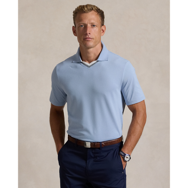 Classic Fit Stretch Mesh Polo Shirt