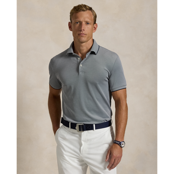 Rf Nv/ Crmc Wht Tailored Fit Performance Polo Shirt RLX 1