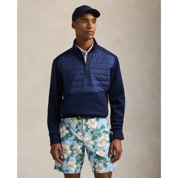 Refined Navy Hybrid-Pullover mit Reißverschluss RLX 1