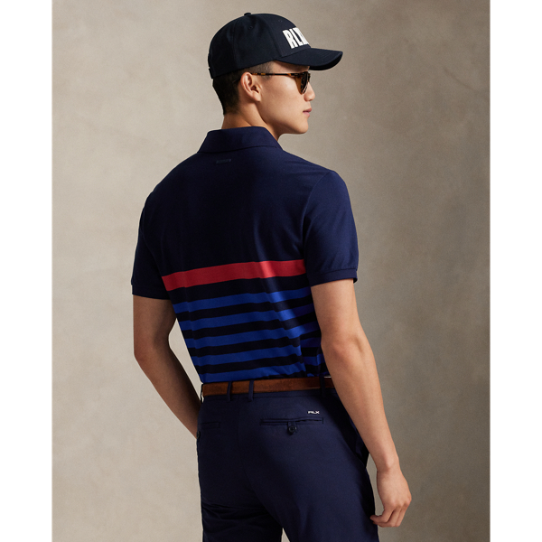 Refined Navy Multi Tailored Fit Performance Polo Shirt RLX 5
