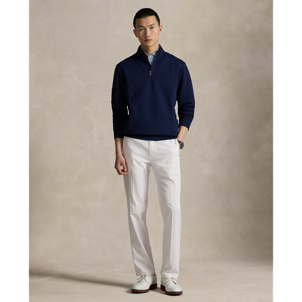 Quilted Double-Knit Pullover