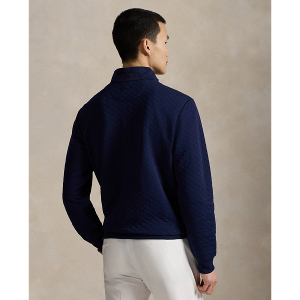 Quilted Double-Knit Pullover